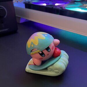 Surfboard Kirby with Cap/Hat Figure Toy, Anime Figurine